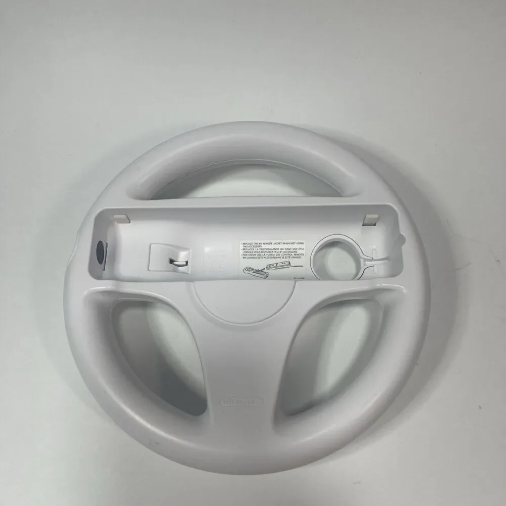 Official OEM Nintendo Wii Mario Kart Steering Wheel Controller White RVL-024